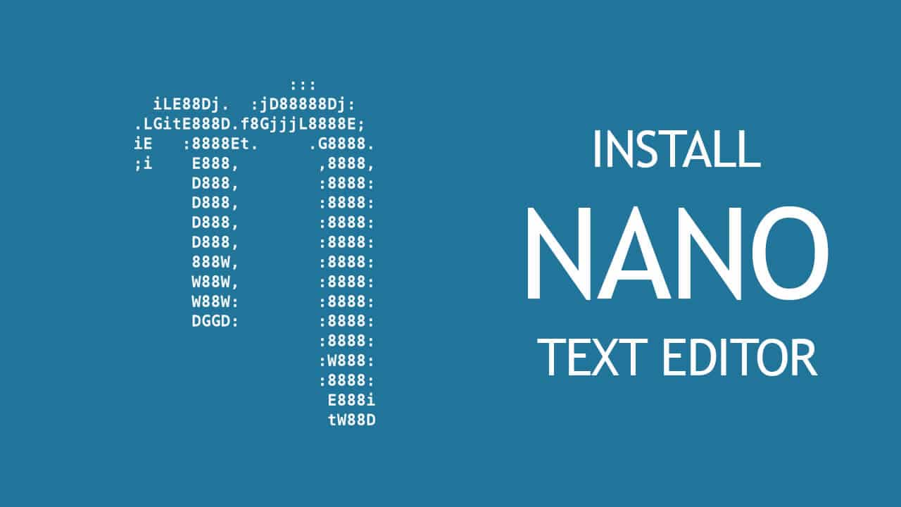 Install Nano Text Editor Mac