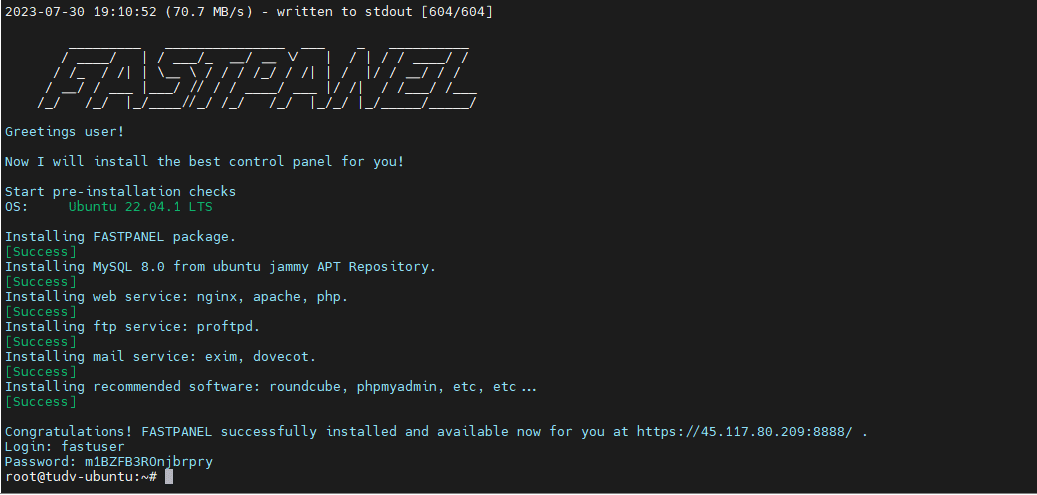 [ FastPanel 1 ] Hướng dẫn cài đặt trên Linux - Nhan Hoa Knowledgebase
