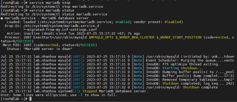 [Hướng dẫn] hạ cấp MariaDB trên DirectAdmin