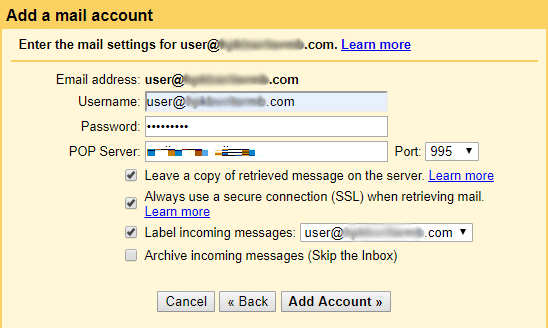 thêm email tên miền gmail