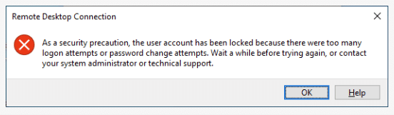 Khắc phục lỗi the user account has been locked