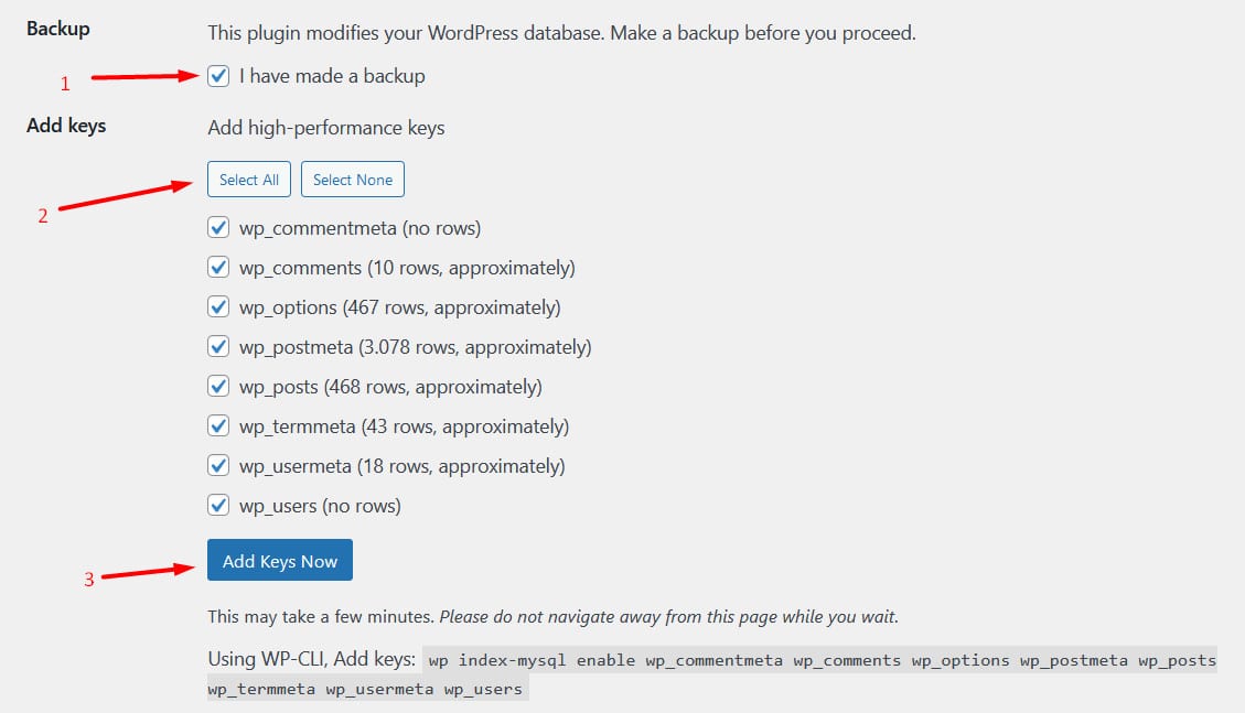 su dung plugin index wp mysql de tang toc website wordpress 002